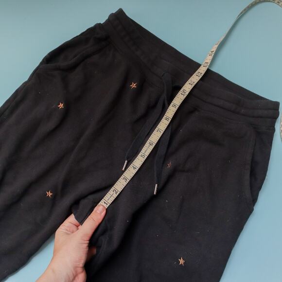 Rails Kingston Black Star Embroidered Matching Lounge Sweat Set Size Medium - Picture 7 of 14